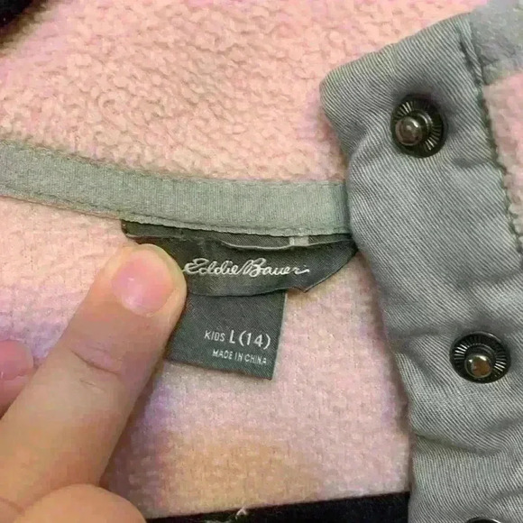 Eddie Bauer kids Snap Tee sz L camping hiking outdoor back to school casual cozy - Picture 3 of 7